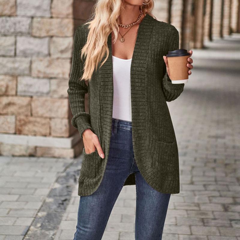 Lightweight Open Front Casual Knit Cardigan