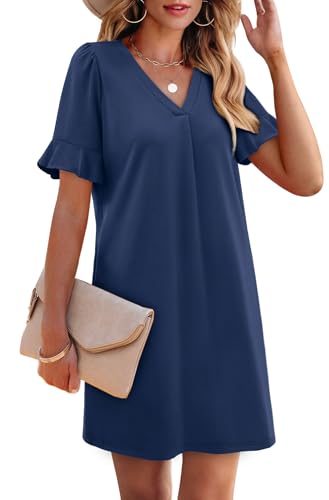 Cute V Neck Casual Shift Dress