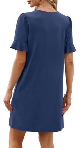 Cute V Neck Casual Shift Dress