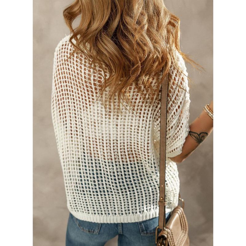 Summer Scoop Crochet Sweater Top