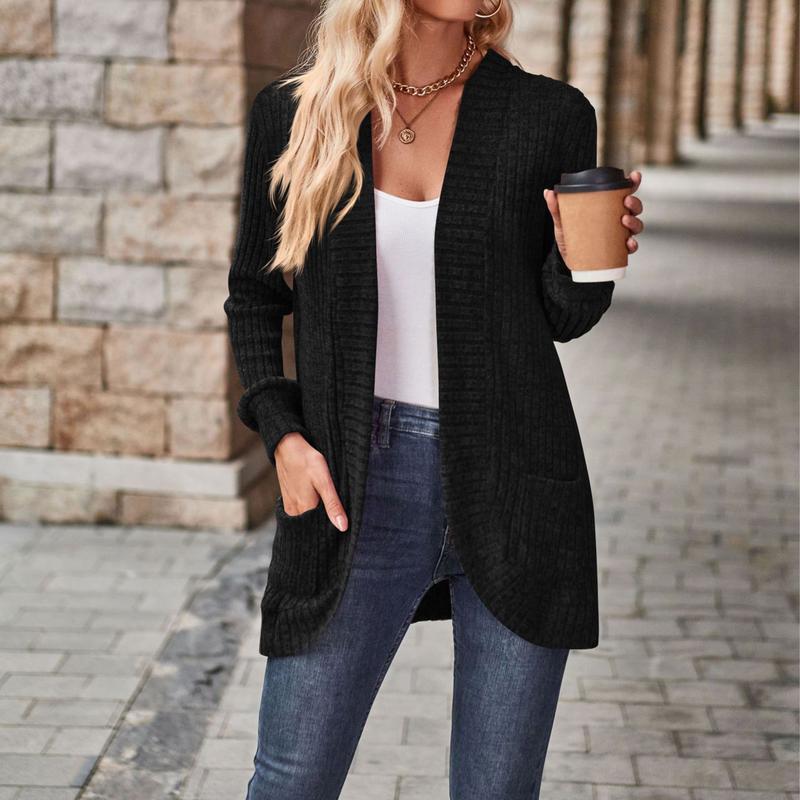 Lightweight Open Front Casual Knit Cardigan