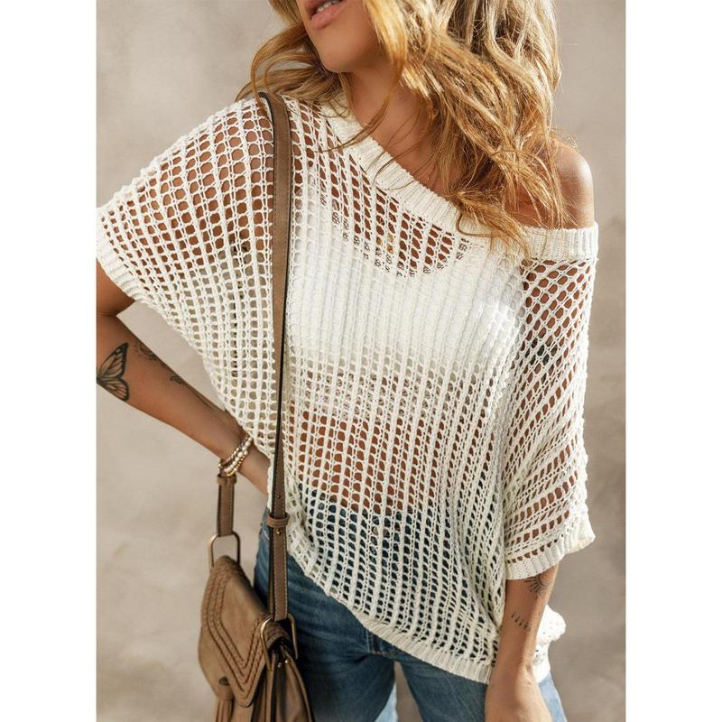 Summer Scoop Crochet Sweater Top