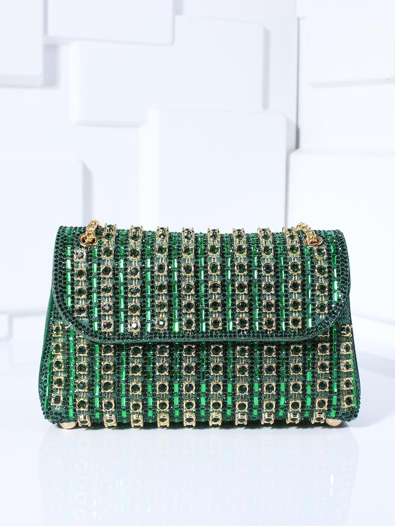 Glamorous Rhinestone Decorated Evening Bag