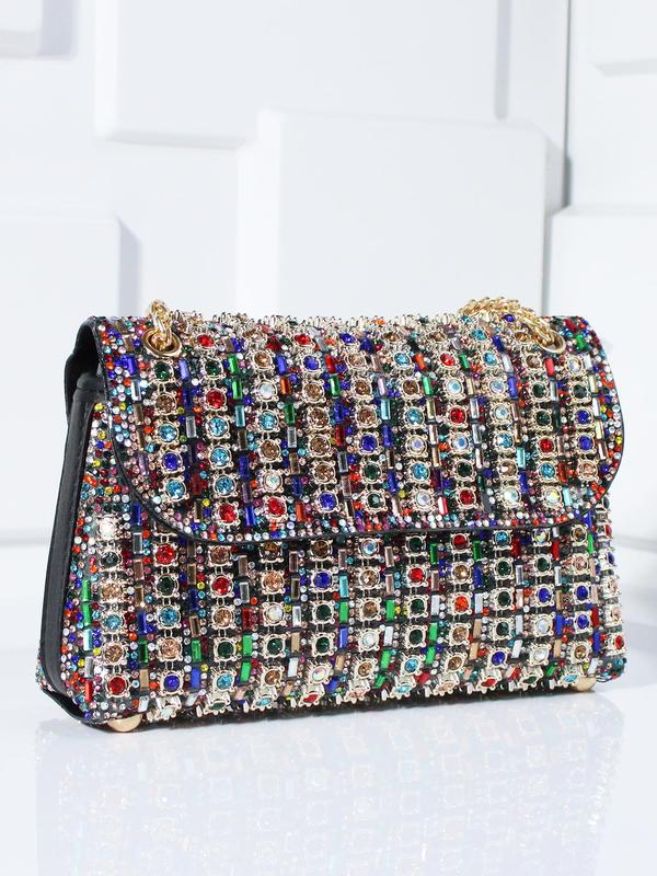 Glamorous Rhinestone Decorated Evening Bag