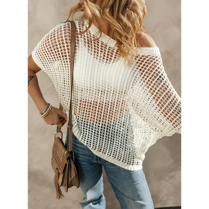 Summer Scoop Crochet Sweater Top