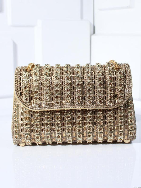 Glamorous Rhinestone Decorated Evening Bag