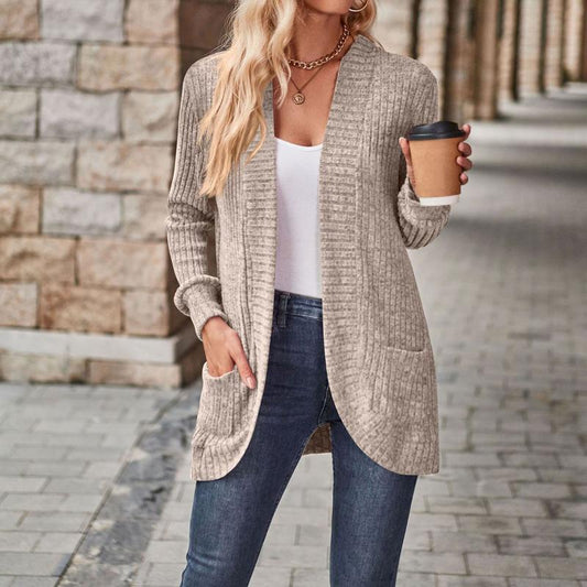 Lightweight Open Front Casual Knit Cardigan