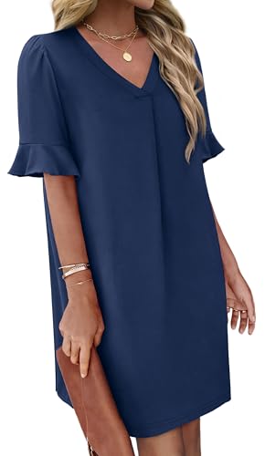 Cute V Neck Casual Shift Dress