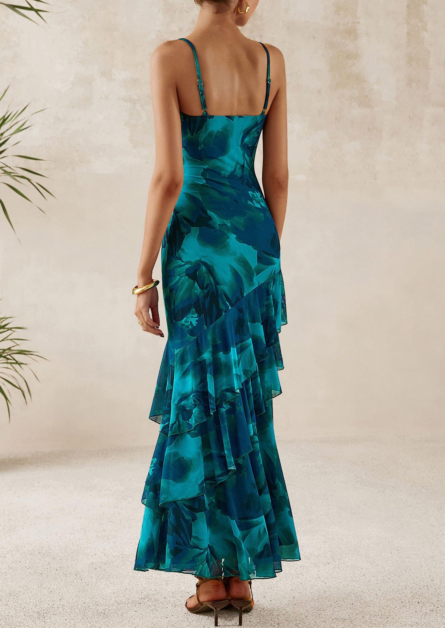 Spaghetti Strap Floral Dress