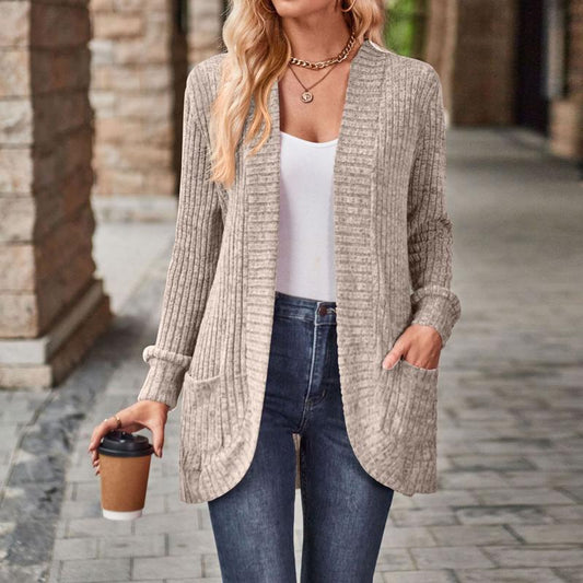 Lightweight Open Front Casual Knit Cardigan