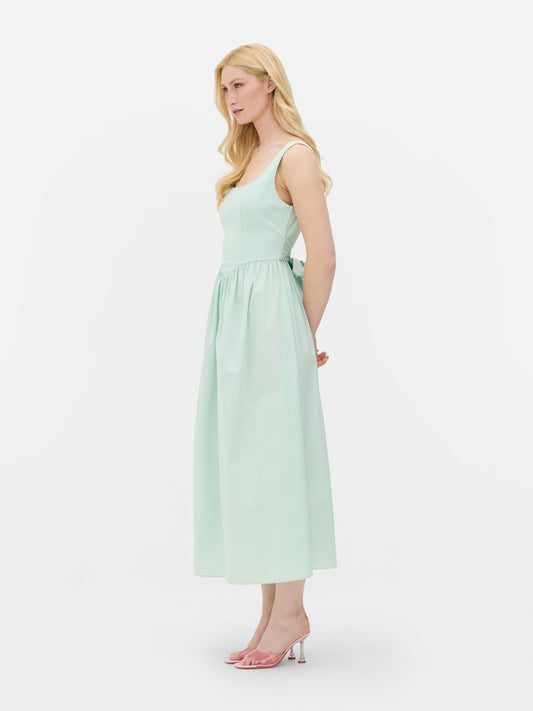 Sleeveless Corset Midi Dress