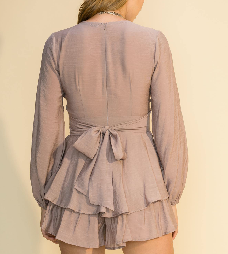 Long Sleeve Tiered Romper