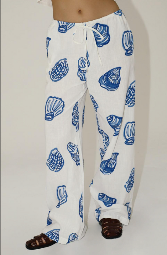 Drawstring Linen Shell Pants