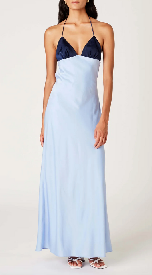 Halter Tie Back Maxi Dress