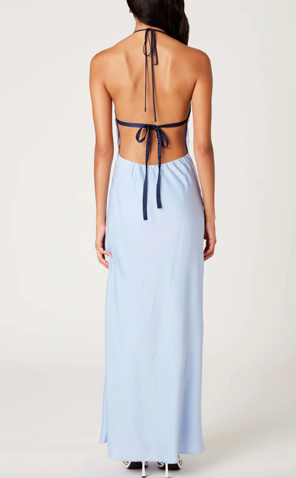 Halter Tie Back Maxi Dress