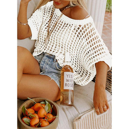 Summer Scoop Crochet Sweater Top